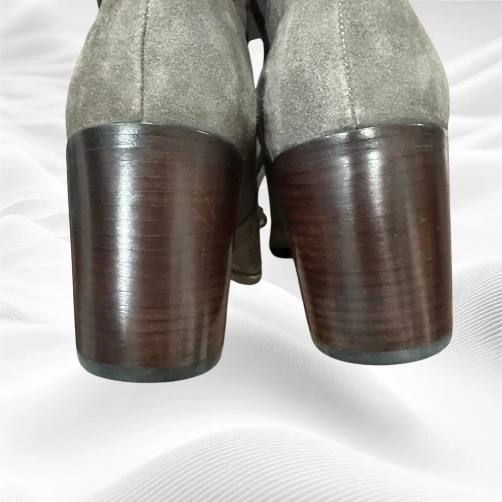 Frye NWOB Julia Stretch Thigh High Suede‎ Boots Smoke Gray size 8M